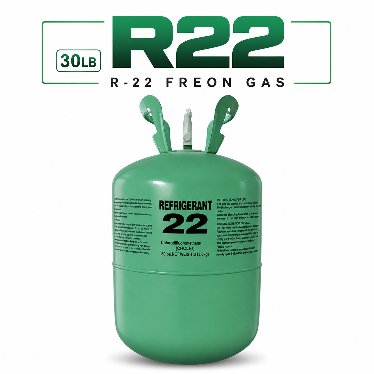 R22 30 pound refrigerant cylinder