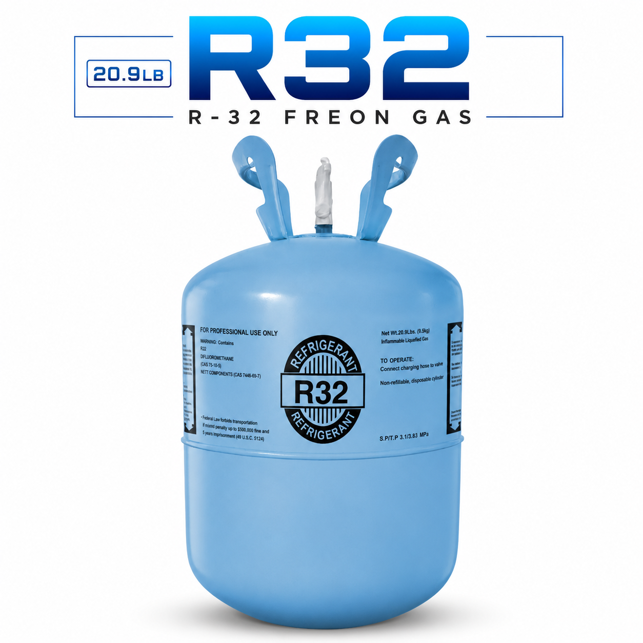 R32 20.9 pound refrigerant cylinder